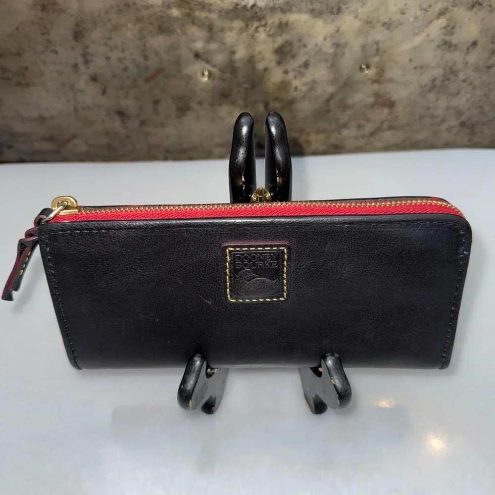 Dooney & Bourke Florentine 3/4 zip wallet in Navy - Picture 12 of 12